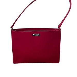 Vintage Retro Kate Spade Red Nylon Shoulder Bag